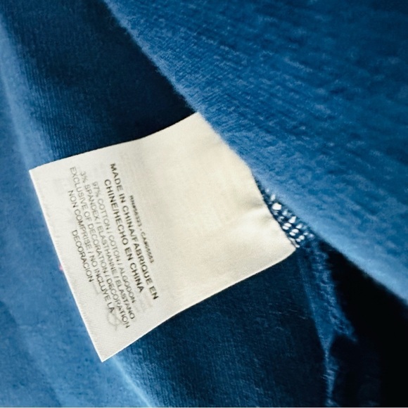 Nike Women’s Sz Small Blue Metallic Silver Logo Long Sleeve Crew Neck Tunic Top - Picture 4 of 7